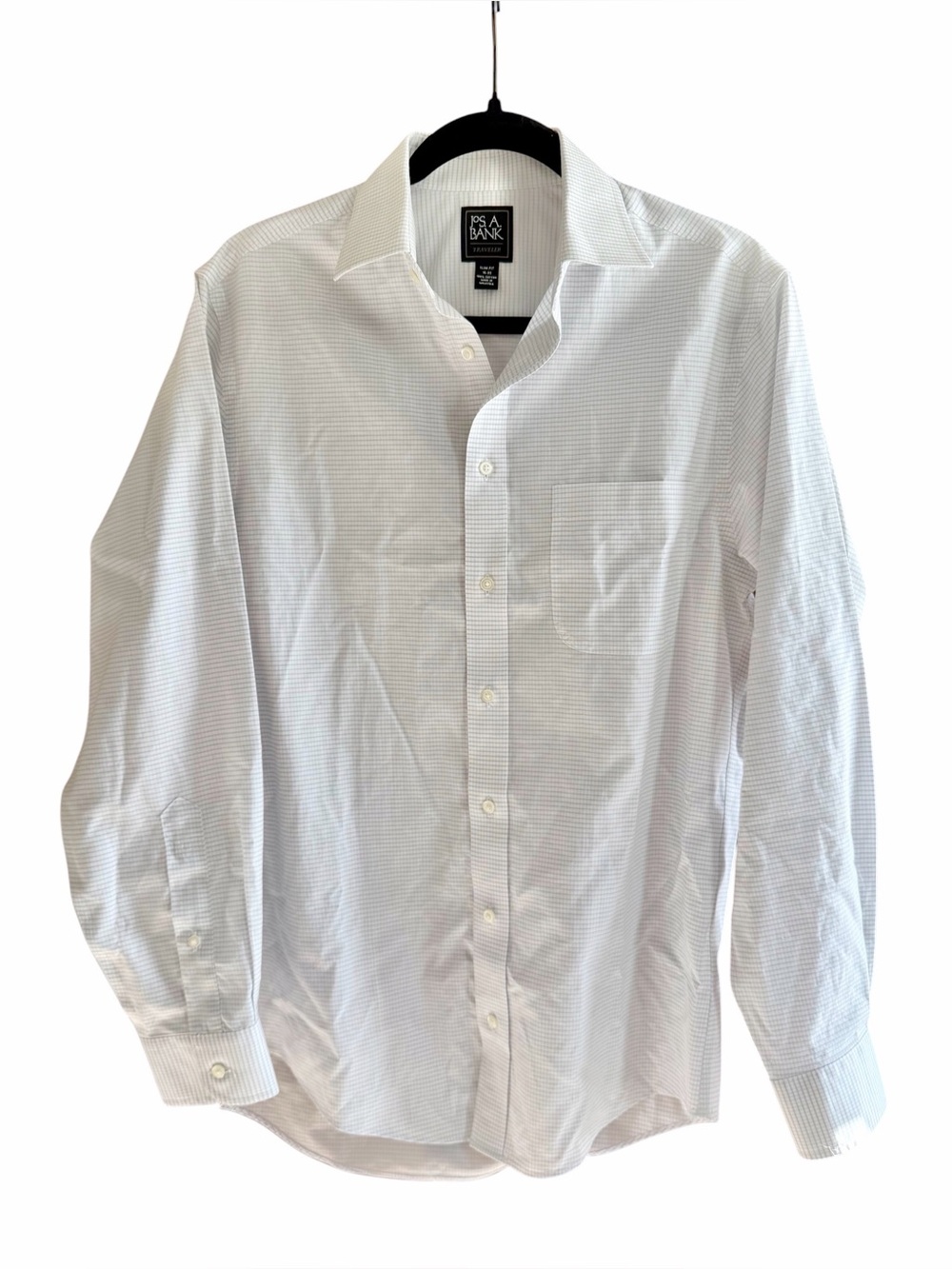 Jos A Bank Traveler Men's Dress Shirt Long Sleeve Button Down - Slim Fit 15-33